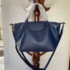 French Style Cowhide Dumpling Bag Hand-held One Shoulder Large Cowhide Commuting Bag Large Capacity Crossbody Bag Adjustable Shoulder Straps
