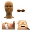 Schaufensterpuppenhöhe menschliche Modelltraining Kopfpraxis Wimpern Erweiterung abnehmbare Augenmaske Silikon Make -up Puppe Gesicht Q240510