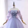 Robes de fête Femmes personnalisées Robe de bal robe de bal de bal longue quinceanera fleurs de floral mascarade de mariage mariée illusion