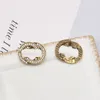 Famous Designer Earring Brand Letter Ear Stud Classic Round Earrings for Wedding Party Gift Jewelry Accessories 20Style