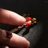 Bracelets rétro Charme Jingdezhen National Wind Teave Corde Bracelet Cerramic Perles en céramique