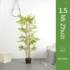 Fleurs décoratives simulées zen bambou jardin aménagement paysager de décoration de bonsaï plantes en pot momes d'ameublement de maison fausse feuille