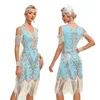 1920s Vintage Dress Summer Fringe Beaded Great Gatsby Flapper Party Cocktail Prom 30S Dresses Tassels Sequin Size S3XL 240508