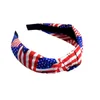 Party Favor Independence Day Fabric Headband Creative Knotting Five Pointed Star Stripe Hair Accessories Liten Gift