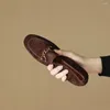 Casual Shoes European and American Style oryginalny skórzany singiel dla matek mrocznych lewicy o niskim obcasie