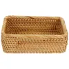 Bouteilles de rangement Panier tissé Drindries Organisateur Coudlay Plastique Snack Rustique Simple Living Room Decor Manuel Pastoral Style Rattan