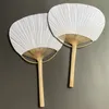 Party Favor 30pcs Style japonais Bamboo Handle Paddle Paper Paper Hand Fan personnalisé avec les noms de mariage des mariés et du marié Favors