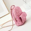 10A Mirror Quality AP3753 24S mini pink wool Backpack shoulders Backpack calfskin Designer Backpack Genuine Leather Back Pack Luxuries Shoulder Bag with Box 1:1