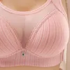 Bras Seamless Wireless Women Bra Sexy See Through Chest Pad Wide Shoulder Strap Push Up Lady Ladies Sports Nursing