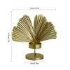 Bandlers 1pc Candlestick Leaf Shape Holder Fon Welding Bandleder for Home Decoration Christmas Ornement Happy Year 2024