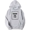 Hoodies pour hommes Spring Femmes DIY Imprimé à capuche automne Personnalisez votre logo Hoodie Coton Ourroge surdimensionné Vêtements de rue Men