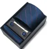 Zestaw krawata na szyi hurt ślubny prezent krawat kieszonkowy zestaw do mankietu