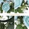 Decorative Flowers Rings White Candles Flower Centerpieces Tables Wedding Layout Props Pillar Dining Artificial Rose