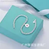 Desginer Tiffanyjewelry bransoletka seiko ts nowa okrągła marka Enamel Bransoleta w kształcie serca Womek S925 Silver CNC Stalowy nadruk okrągły Buddha Bead Chain