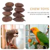 Altre forniture per uccelli 8 pezzi morso giocattolo parrot naturale giocattoli da foraggiamento che mastica accessori per Budgie Parkeet