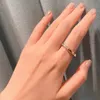Designer Ring Luxusringe Frau Mann Einfache Ringe für Frauen Unisex Farbtrennung Halb Diamant U Lock Ring für Paare Schmuck Geschenk