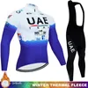 Les fans en tête de t-shirt complet vélo 2024 EAU Hiver Hot Wool Jersey Tricuta Mens Road Set Mtb Team Pants Vêtements Q240511