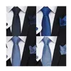 Набор галстуков на шее 2023 Новый дизайн Много цветовых продаж шелк свадебный вежливый галстук карманные квадраты набор галстук мужские аксессуары