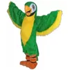 2025 Новый взрослый зеленый попугай взрослый талисман талисман костюмы для костюма костюма на день рождения вечеринка на открытом воздухе в Хэллоуин