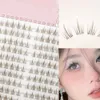 Falska ögonfransar Koreanska Ny V-formade DIY-kluster Eyelash Extended Natural Segmentering Bundle For Party Makeup Q240510