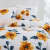 Conjuntos de cama 3pcs tampa de edredão floral botânica Conjunto de flores macias folhas de microfibra de colcha de dupla face Twin King Size Size