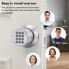 Fiate Keyless Smart Backlit Clavier, verrouillage de porte électronique étanche avec clé de rechange, facile à installer, très adapté à la maison, à la chambre, à l'hôtel et au bureau,