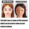 Mannequin Heads 85% real hair training human model head brown used for hairdresser hairstyle practice doll with tripod Q240510