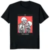Camisetas masculinas Morte vintage A camiseta gótica do ceifador