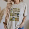 Kvinnors t-shirt konserverade pickles vintage t-shirts kvinnor söta roliga pickle älskare tshirts korta slve trendiga mode pickle jar t shirt topps t240510