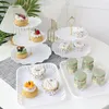 Decorative Plates Birthday Decoration Dessert Table Wedding Display Shelf Party Plastic Cake Tray Dim Sum