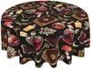 Tableau de table gothique gothique papillon magique magique couverture ronde colorant en polyester et rides résistantes au café de cuisine de cuisine