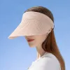 Il cappello da sole per la paglia da sole primavera ed estate da donna con cappello da moda vuoto Top Top Lingue Cap G37 Cappello da golf G37