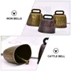 Party Supplies 4 PCS Metal Cow Bell Iron Tinkle Bells Anti-Lost the Ringer Collar pour l'agriculture du bétail Pâtule Mère Gol