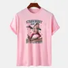 T-shirt pour femmes Jams Strawberry Disage Disage T-shirts TRENDY MIGLE MEME T-shirt Femmes Vintage Frog imprimées Ts Short Slve CottageCore Clothes T240510
