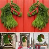 Dekoratif çiçekler yapay at başı Noel çelenk rustik ön kapı kolye ev çiftlik evi bahçe dekorasyon ağacı duvar dekor