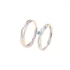 Klusterringar high-end par ring för älskare jubileumstillbehör glänsande sten meteor dusch design lady bröllop smycken set