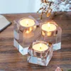 Bandlers Clean Clear Square Small Soalight Candlestick for Wedding Saint-Valentin pour la fête à la Saint-Valeur