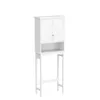 Boîtes de rangement Armoire de toilette Organisateur étagères réglables de style moderne de haute qualité de salle de bain durable blanc 9 "d x 24" w 62 "h