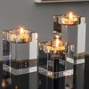 Bandlers Clean Clear Square Small Soalight Candlestick for Wedding Saint-Valentin pour la fête à la Saint-Valeur