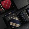 Conjunto de gravata do pescoço Classic 100% seda