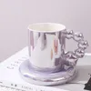 Tasses nordiques filles luxe étoiles en céramique colorée gère la tasse de café coloré macaron mignon et tasses