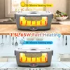 Dinnerware Electric Lunch Box Heater For Work - 12V/24V/110-220V Warmer Car Truck Outdoor With 2 Packs Stainless Steel