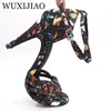 Dansschoenen wuxijiao moderne bloemen doek salsa vrouwen eenvoudige stijl meisjes latin balroom soft bottom bodem