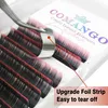 Cílios falsos comango ombre colorido cyelash gradiente preto gradiente vermelho/rosa de curling avançado pessoalmente q240510