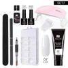 Kits d'art nail kits en gel uv tout pour la manucure Gel Extension de l'ongle Solution de glissement de solution Builder acrylique gel polonais outil de conception d'outil d'art de ongles T240510