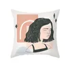 Pillow Brand Hipster Abstract Portrait Painting Floral Leaves S Case Trendy Modern Art Print Throw Pillows For Couch Decor