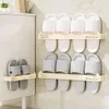 Multi -functionele badkamer slipperhanger zonder ponsende creatieve kattenoor toiletschoendoek opslagspanne