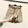 Pure Cotton Casual Shorts för kvinnor i sommaren bär koreansk version mångsidig alinbyxor 240510