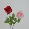 Decorative Flowers Wedding Decor Real Touch Cloth Simulation Pink Red Roses Branches Auditorium Decoration Artificial Rose Fake Flower