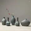 Vasen Zen raue Keramikblume Vase Retro Keramik Japaner kleiner Einsatzweichdesktop -Dekoration